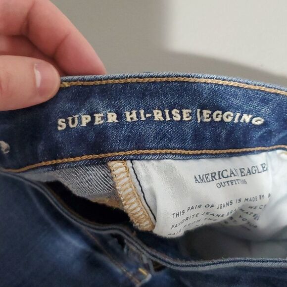 American Eagle 28x28 Super Super Stretch X Size 6 Super High Rise Jeggings - Picture 7 of 8